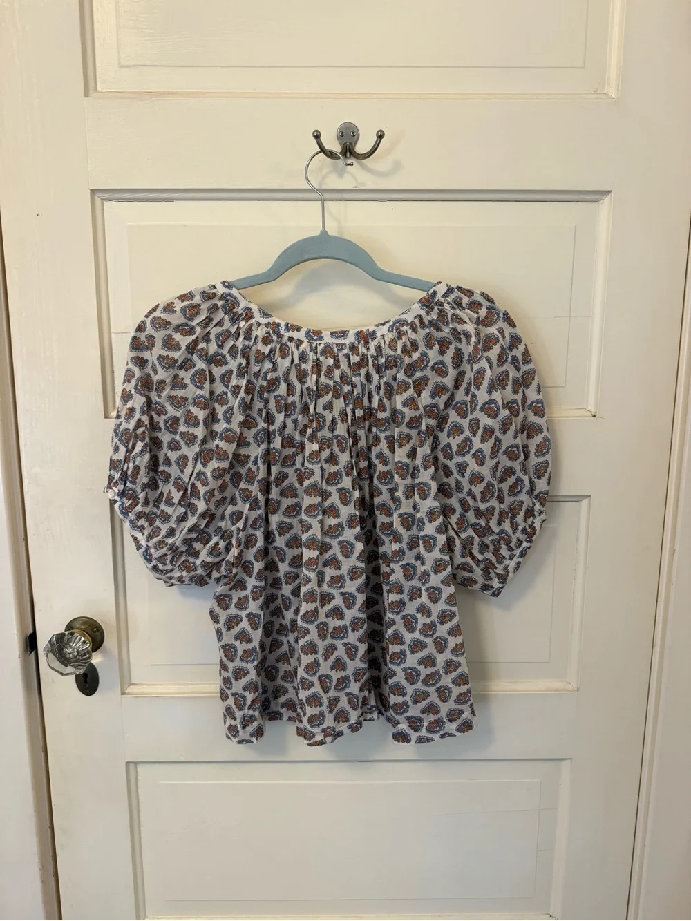 Doen June Top in Ivory Meadow - Size XS